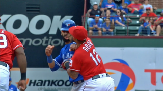 Watch Rougned Odor Punch José Bautista In Extreme Slow Motion